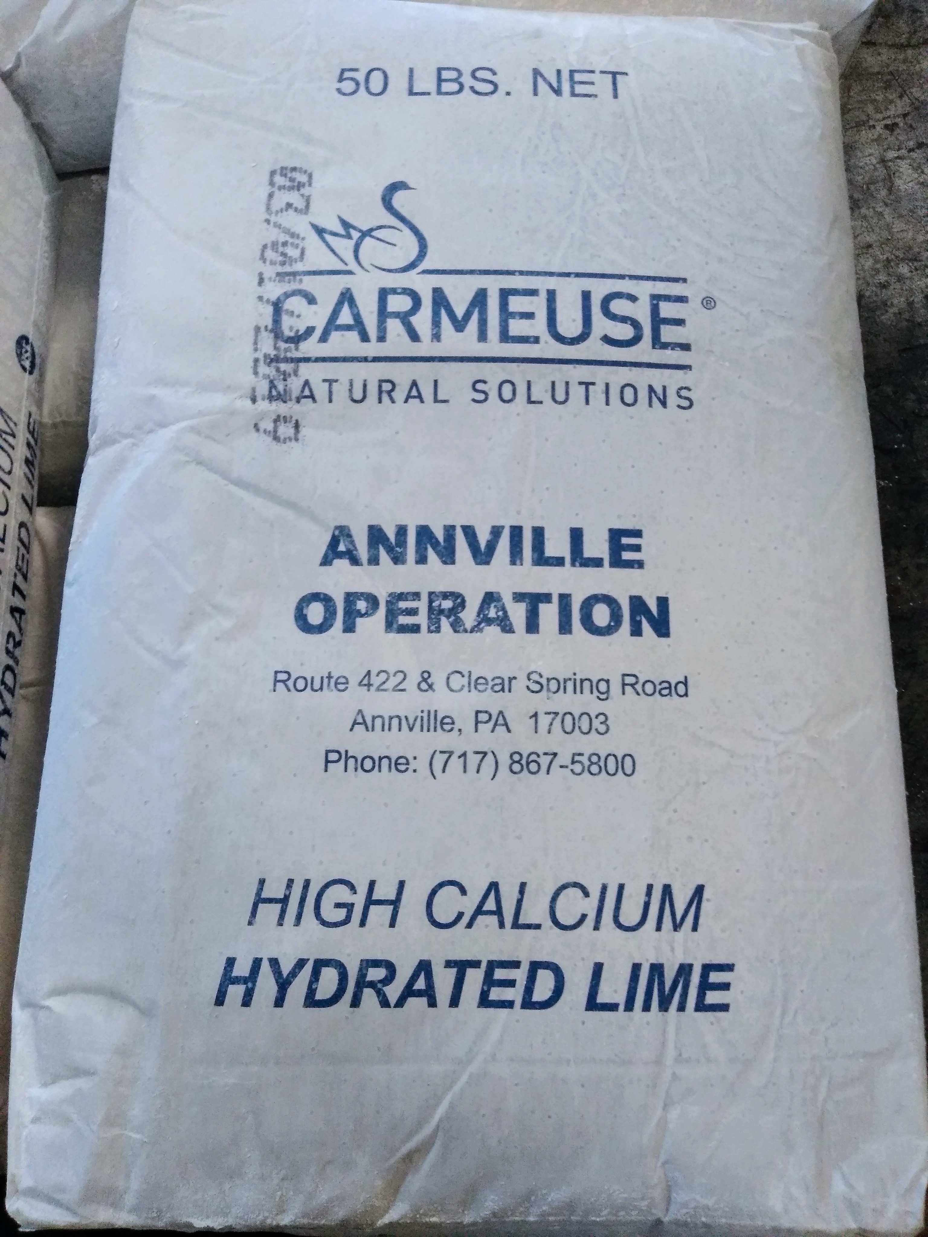 Hydrated Lime 50 LB Huber's Animal Health