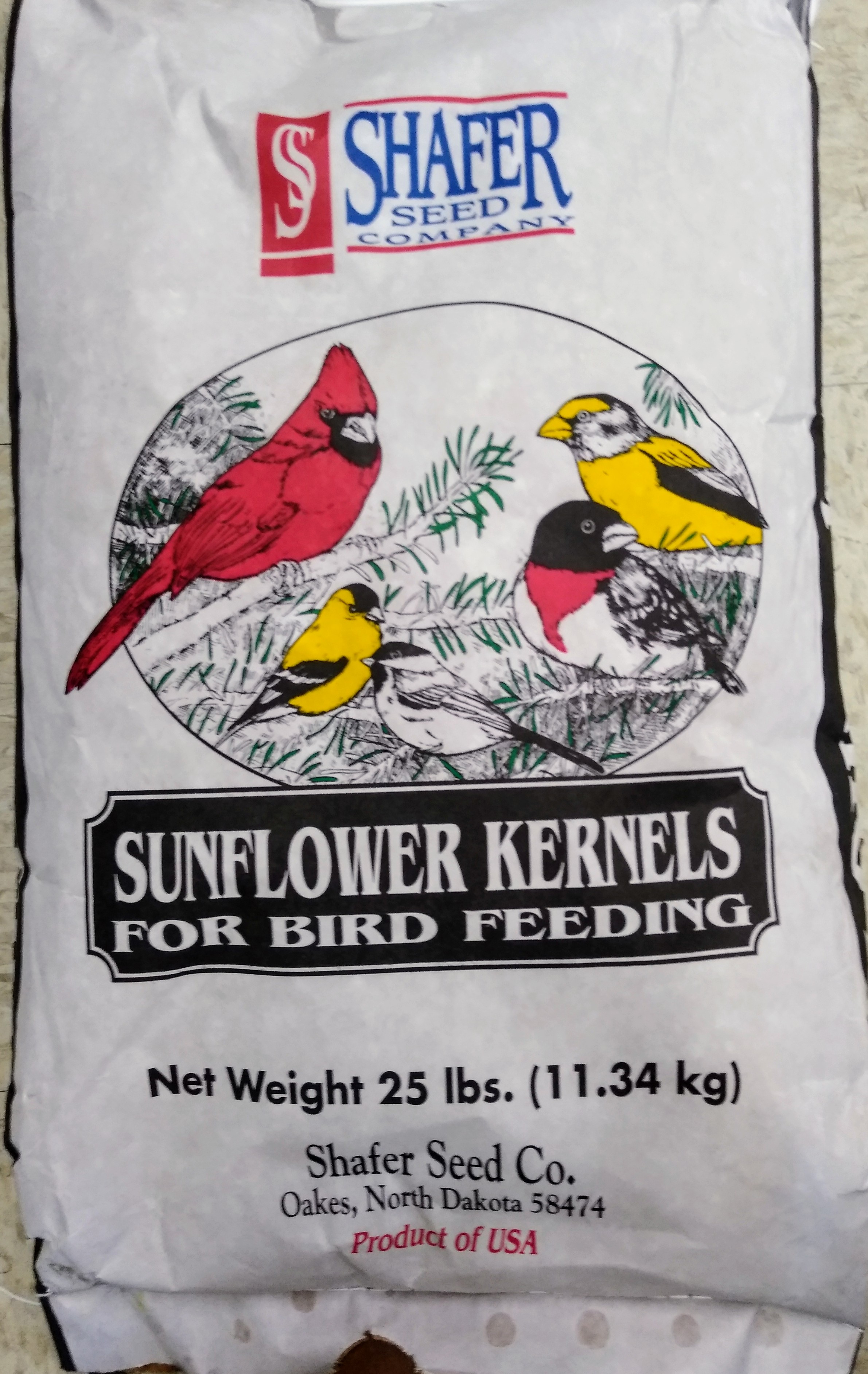 Sunflower Kernels Bird Seed 25 LB Huber's Animal Health