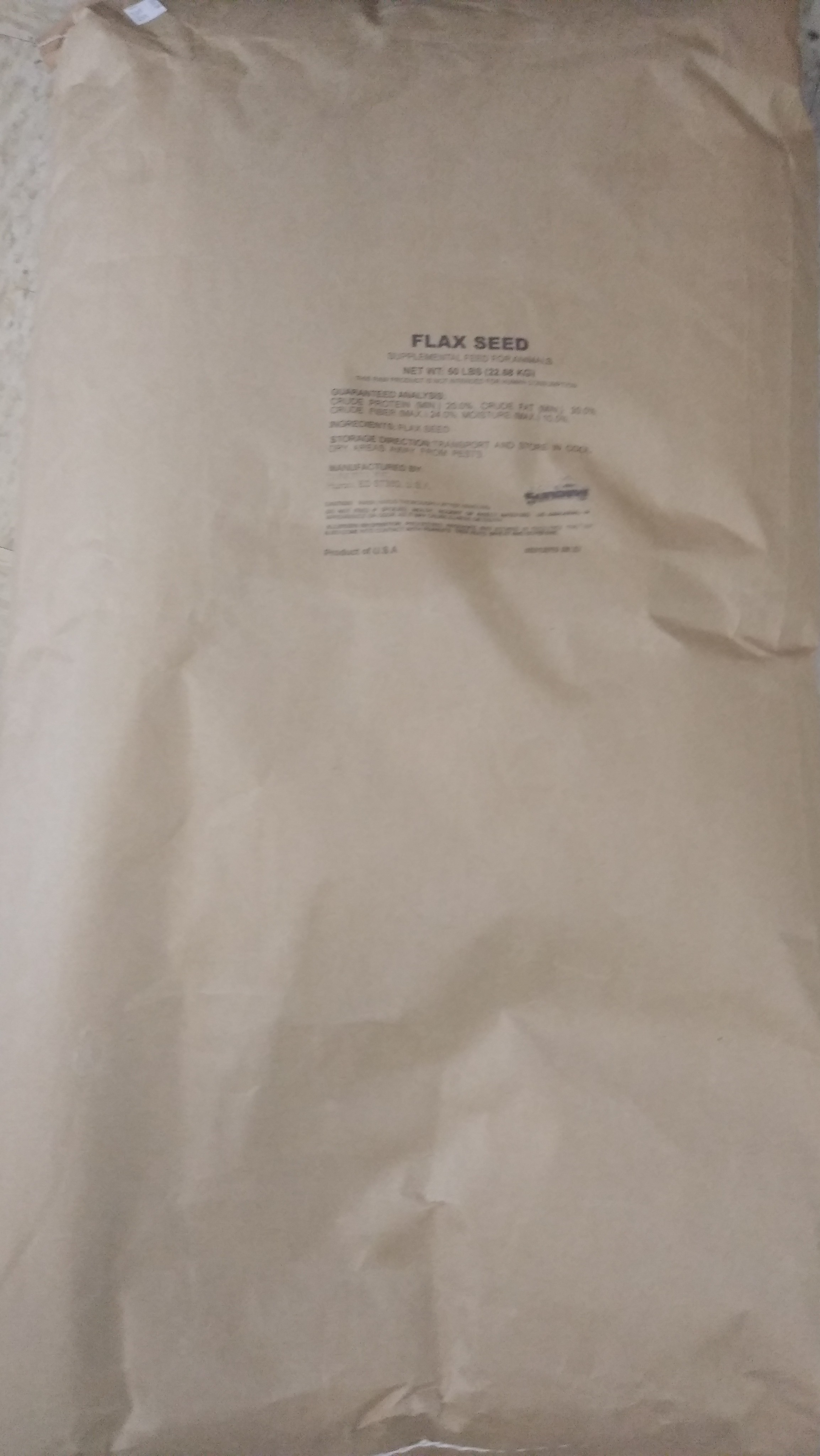 Flax Seed 50 LB Huber's Animal Health