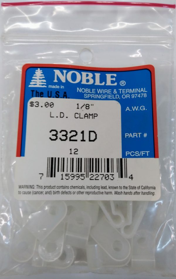 White Noble 1/8' L.D. Clamp 3321D