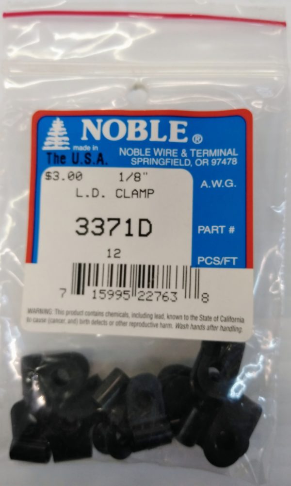 12 Count Black Noble 1/8' LD Clamps