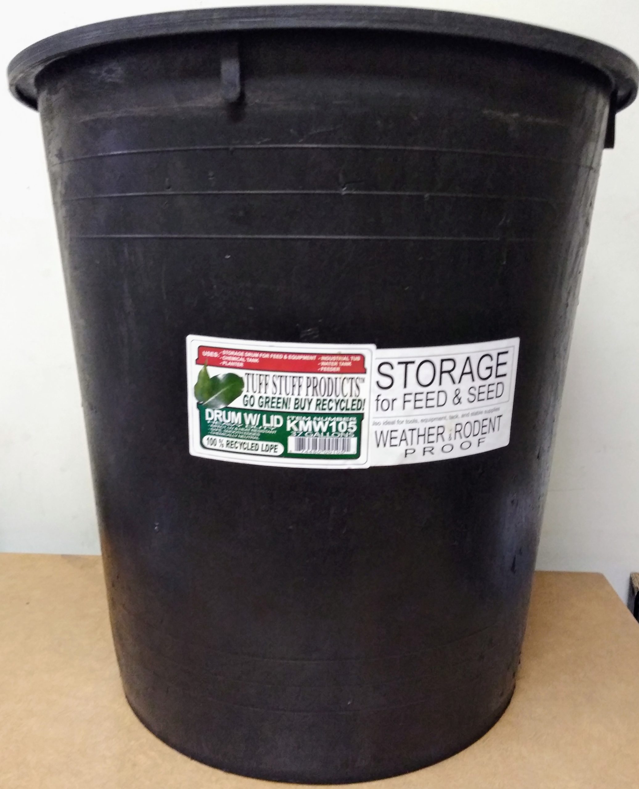 Tuff Stuff Drum/Trash Can 37 Gal. No Lid