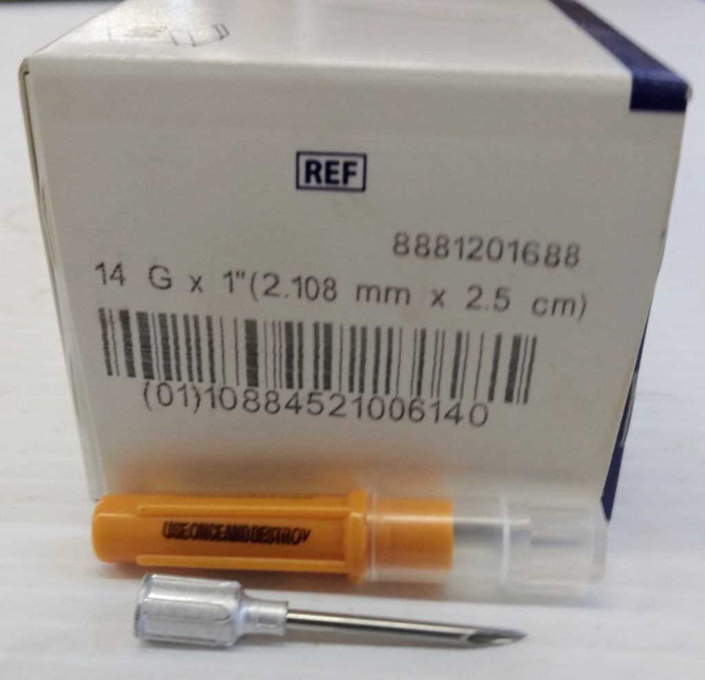 Needle 14 Gauge X 1" Aluminum Hub