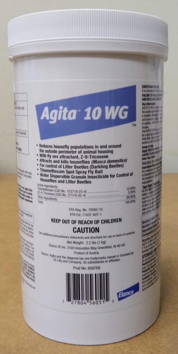 Agita 10 WG Insecticide 2.2 lb - Powerful Fly Control