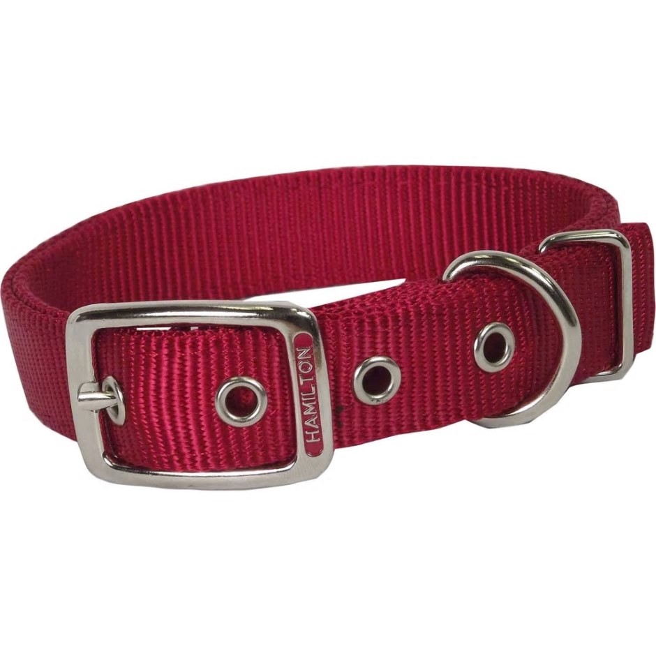Adjustable Dog Collar 1" X 22" Red Huber's Animal Health