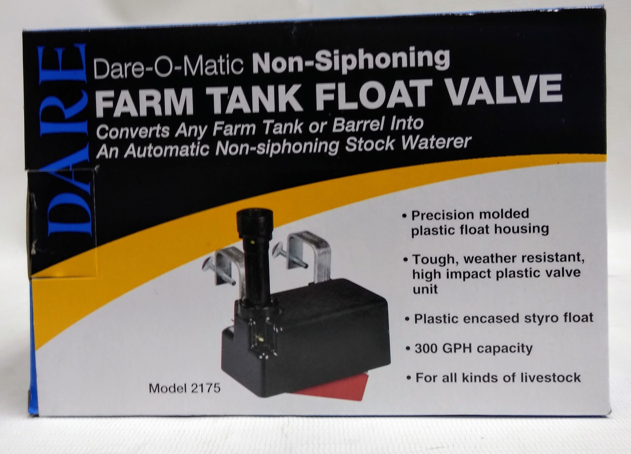 Dare-O-Matic Non-Siphoning Valve Livestock Float Farm Grade Water Stock Tank 