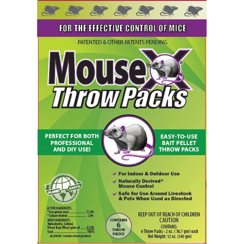 Mouse X Throw Packs 6 X 2 OZ Packs Huber's Animal Health