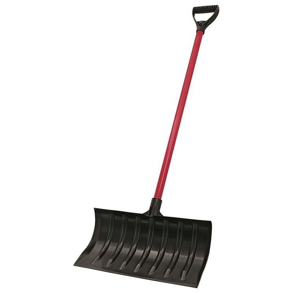 Snow Shovel 18" Poly Pusher Steel Handle