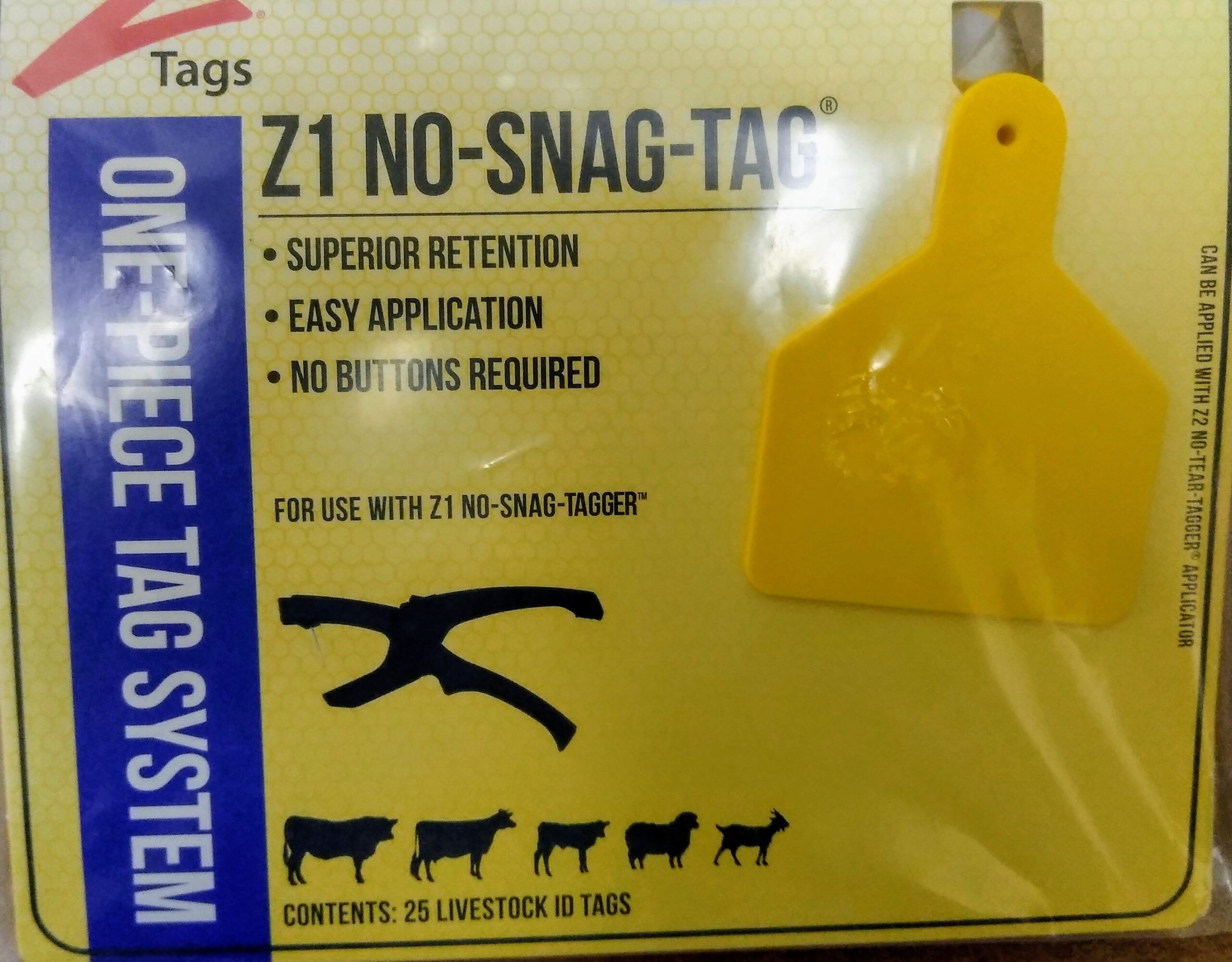 Z-Tags Calf Yellow Blank Each