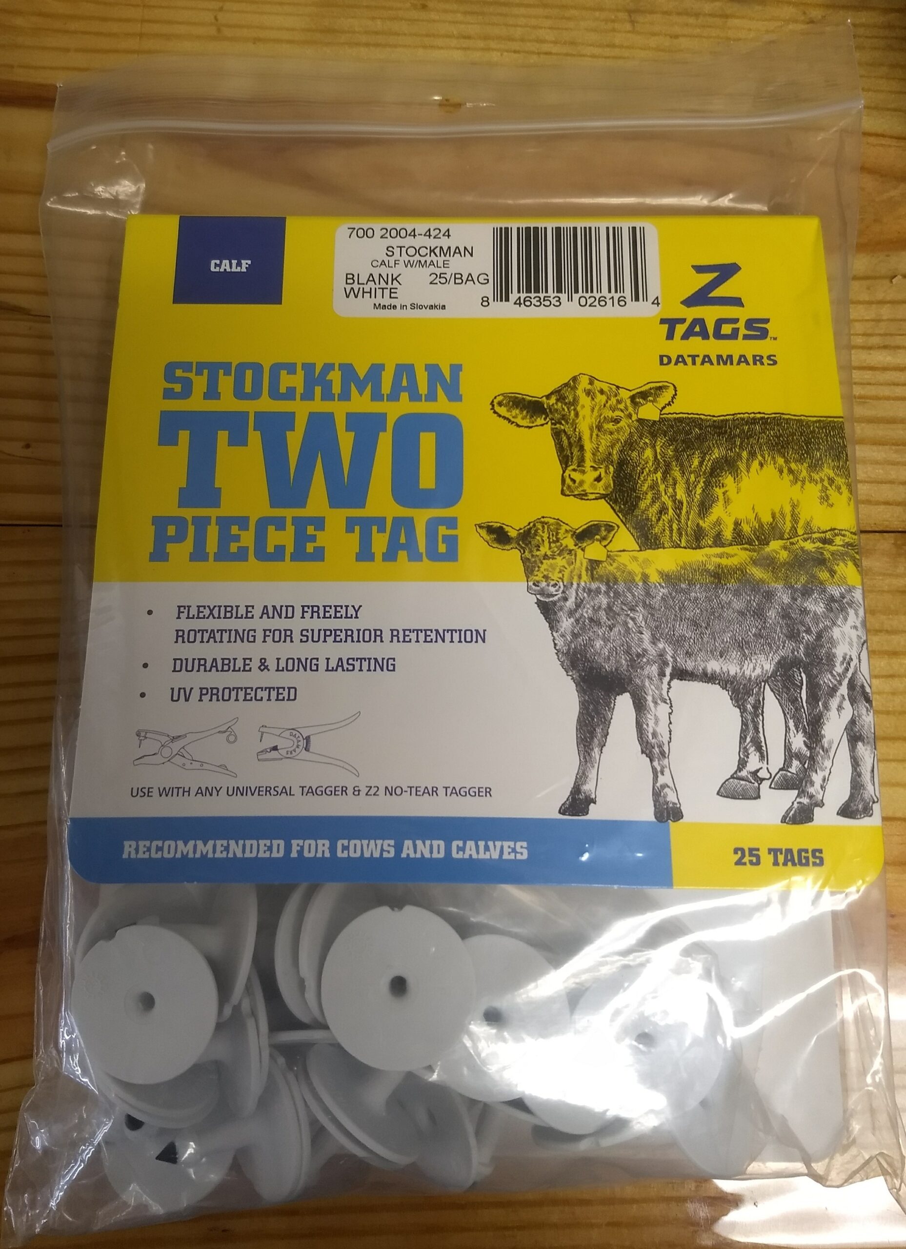 Z2 Tag Blank Calf White Stockman’s