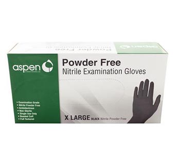 Glove Black Nitrile Powder Free XLarge
