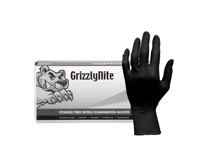 GrizzlyNite Glove Black Nitrile  XLarge