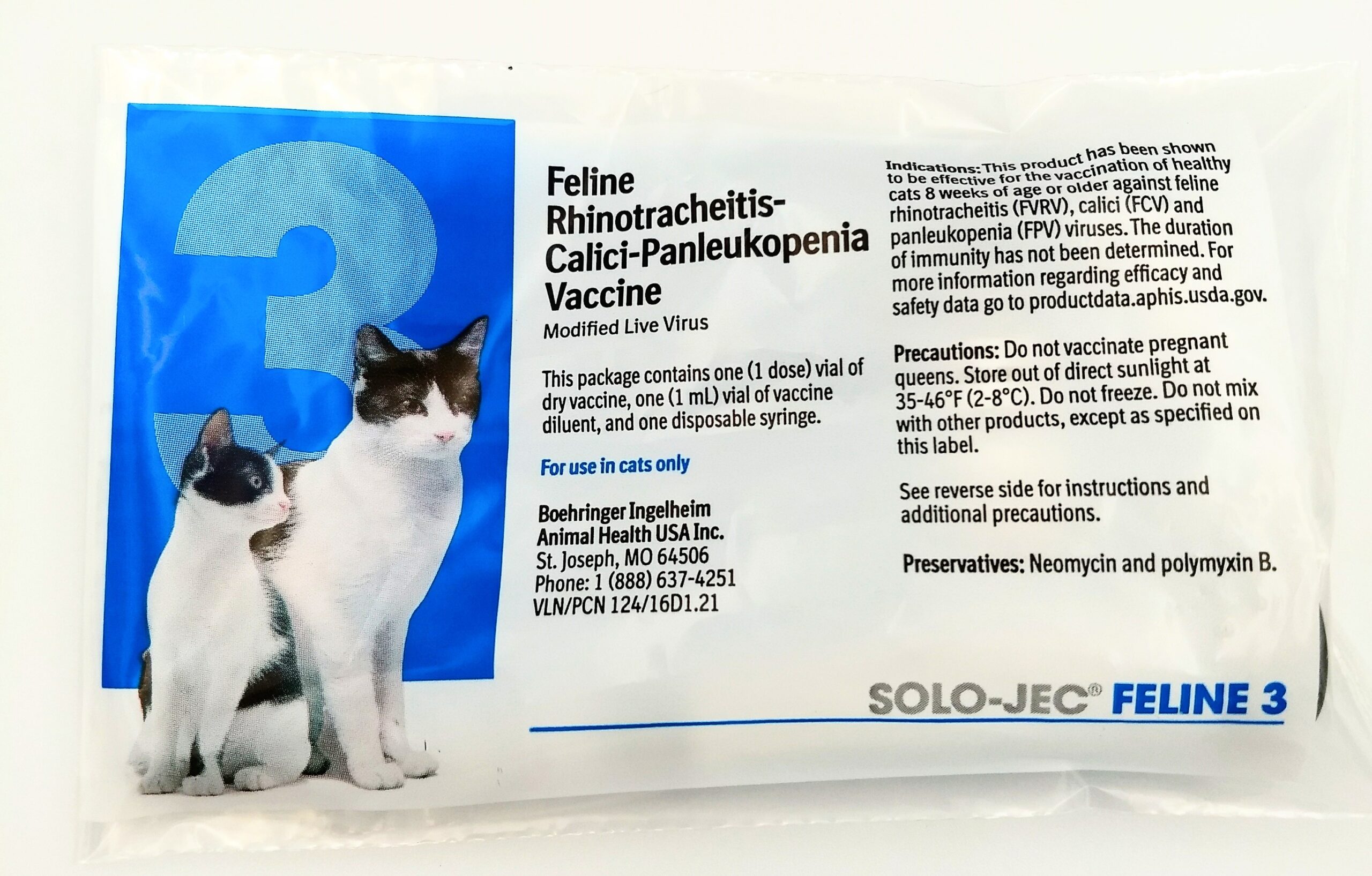Solo Jec Feline 3 Cat Vaccine - Huber's Animal Health Solo Jec Feline 3 Cat Vaccine - Huber's Animal Health