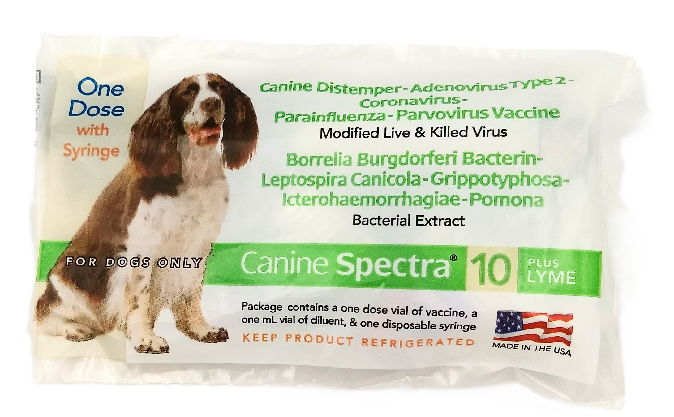 Canine Spectra 10 + Lyme Vaccine 1 Dose - Huber's Animal Health