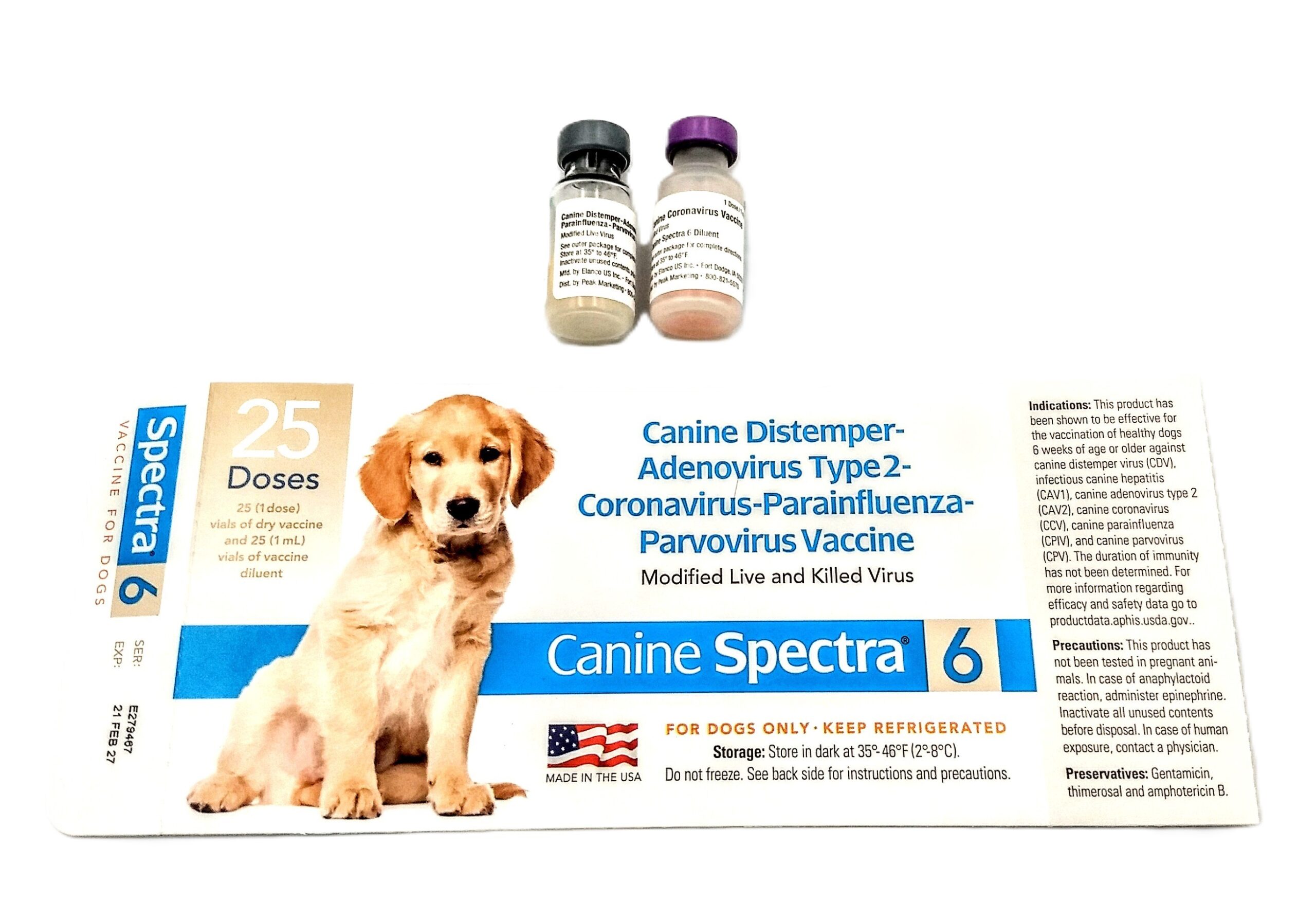 洋楽 INDO / PROPER DOSAGE Durvet Spectra 6 Puppy Vaccine No Syringe - Huber's Animal Health